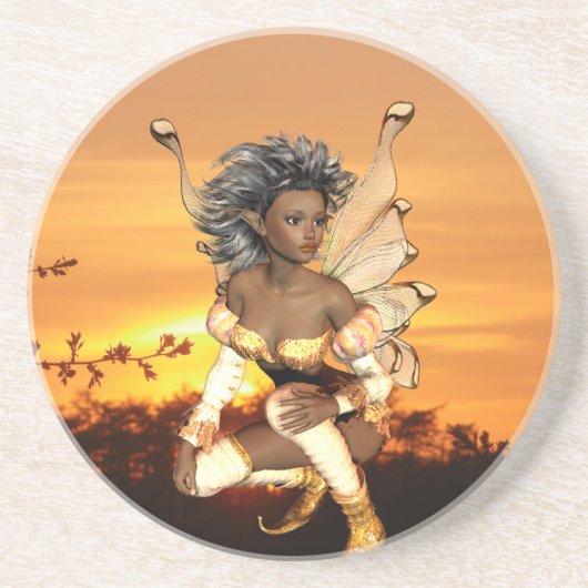 薄暗がりのコースターの小妖精や小人 コースター (正面)