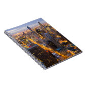 薄暗がりのシカゴの都心のスカイライン ノートブック (右側)