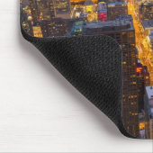 薄暗がりのシカゴの都心のスカイライン マウスパッド (コーナー)