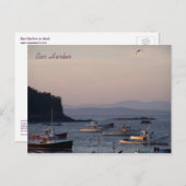 薄暗がりのバー港1夏のイブ ポストカード (正面/裏面)