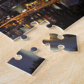 薄暗がりのピッツバーグのスカイライン ジグソーパズル (側面)