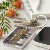 薄暗がりのマイアミの財政のスカイライン キーホルダー (正面右)