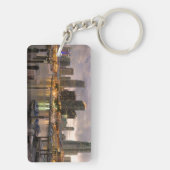 薄暗がりのマイアミの財政のスカイライン キーホルダー (裏面)