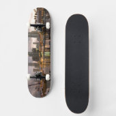 薄暗がりのマイアミの財政のスカイライン スケートボード (正面)