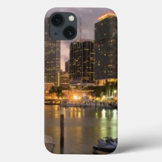 薄暗がりのマイアミの財政のスカイライン Case-Mate iPhoneケース (裏面)