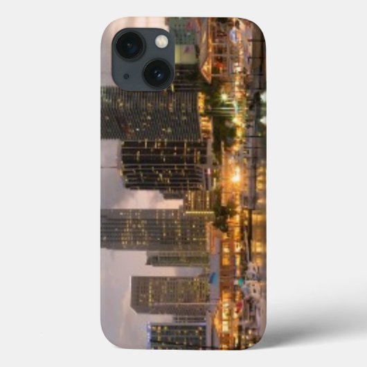 薄暗がりのマイアミの財政のスカイライン Case-Mate iPhoneケース (裏面)