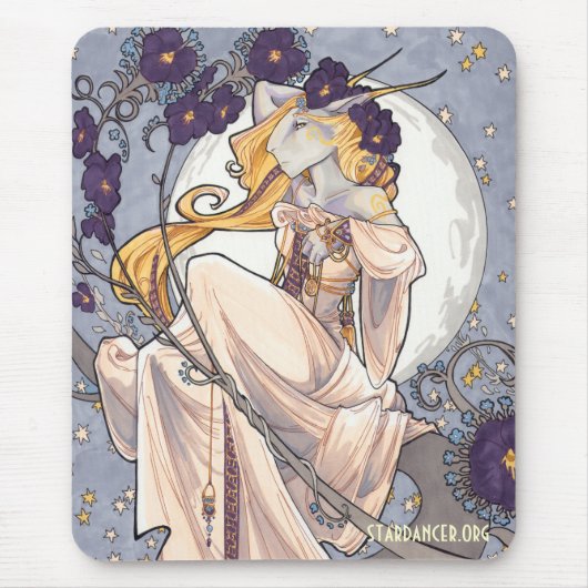 薄暗がりのマウスパッドのDlane マウスパッド (正面)