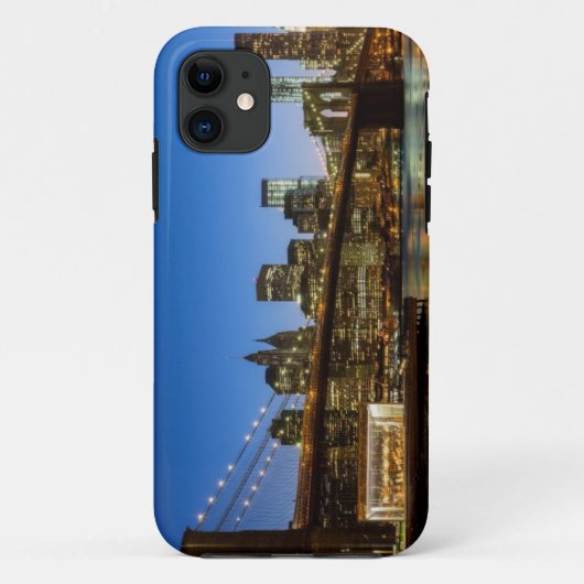 薄暗がりのマンハッタンおよびブルックリン橋 Case-Mate iPhoneケース (裏面)