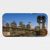 薄暗がりのマンハッタンおよびブルックリン橋 Case-Mate iPhoneケース (裏面(横))