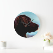 薄暗がりのラブラドール ラージ壁時計 (ホーム)