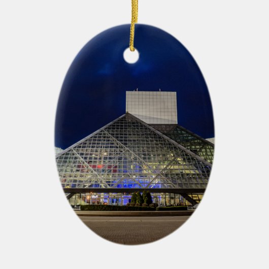 薄暗がりのロックンロール栄誉の殿堂 セラミックオーナメント (正面)