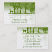 薄暗がりの名刺の雄鹿 名刺 (正面/裏面)