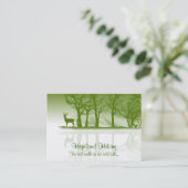 薄暗がりの名刺の雄鹿 名刺 (スタンド正面)