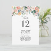 薄暗がりの水彩画の花|の着席の図表 招待状 (スタンド正面)