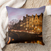 薄暗がりの装飾用クッションのアムステルダム運河の家 クッション (ブランケット)