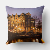 薄暗がりの装飾用クッションのアムステルダム運河の家 クッション (裏面)