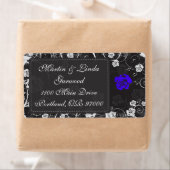 薄暗がりの青い出荷ラベル ラベル (インサイチュ)