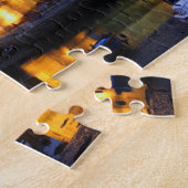 薄暗がりのCaernarfonの城 ジグソーパズル (側面)