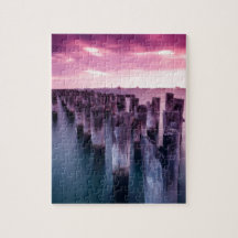 薄暗がりのPier Portメルボルン素晴らしい王子