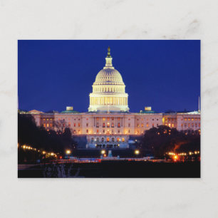 薄暗がりのWashington D.C.米国の国会議事堂 ポストカード