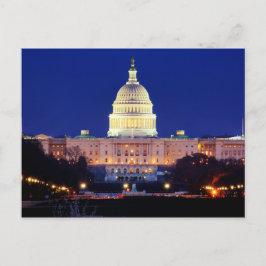 薄暗がりのWashington D.C.米国の国会議事堂 ポストカード