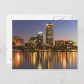 薄暗がり2の米国、マサチューセッツ、ボストンのスカイライン ポストカード (正面/裏面)