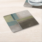 薄暗がりIIの青 スクエアペーパーコースター (アングル)