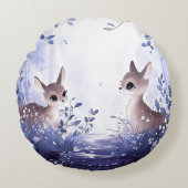 薄暮に着く ラウンドクッション (正面)