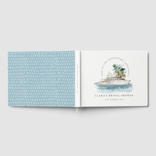 薄暮のクルーズ船 パームシーケープ ブライダルシャワー ゲストブック (全面)