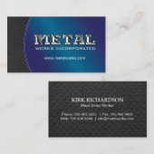 薄板金の労働者の名刺 名刺 (正面/裏面)