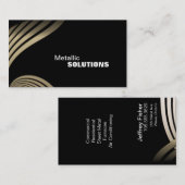 薄板金貿易名刺-黒及び金ゴールド 名刺 (正面/裏面)