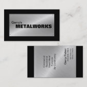 薄板金貿易名刺-黒及び銀 名刺 (正面/裏面)