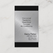 薄板金貿易名刺-黒及び銀 名刺 (裏面)