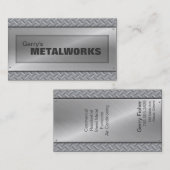 薄板金貿易名刺-黒及び銀 名刺 (正面/裏面)