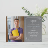 薄枠シャルボード卒業写真招待状 招待状 (スタンド正面)