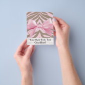 薄桃色と茶色のゼブラ（リボン弓あり） チラシ (手)