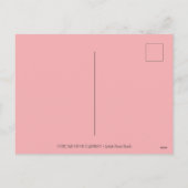 薄桃色のフラミンゴ飛んでいるの魔女で月の上の箒 シーズンポストカード (裏面)