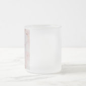 薄桃色ガラスのキャッシュホルダー フロストグラスマグカップ (中央)