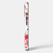 薄桃色サンゴ水色トレンディー花模様 Case-Mate iPhoneケース (裏面 / 左)