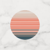 薄桃、珊瑚、オレンジ色のパターストライプのン コンフェッティ (スモール正面)