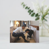 薄氏とバラク・オバマ大統領 ポストカード (スタンド正面)