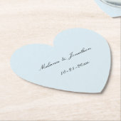 薄淡い色の青結婚色 ペーパーコースター (アングル)