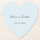 薄淡い色の青結婚色 ペーパーコースター (正面)