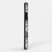 薄灰色の幾何学模様プリント Case-Mate iPhoneケース (裏面/右)