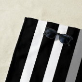 薄灰色ラインアメリカモノグラムの国旗 ビーチタオル (インサイチュ)