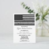 薄灰色ライン矯正士卒業 インビテーションポストカード (スタンド正面)