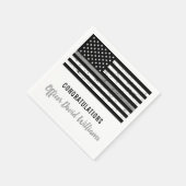 薄灰色ライン矯正官パーティー スタンダードカクテルナプキン (角)