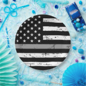 薄灰色ライン矯正官パーティー ペーパープレート (パーティー)