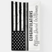 薄灰色ライン矯正官パーティー 横断幕 (縦)