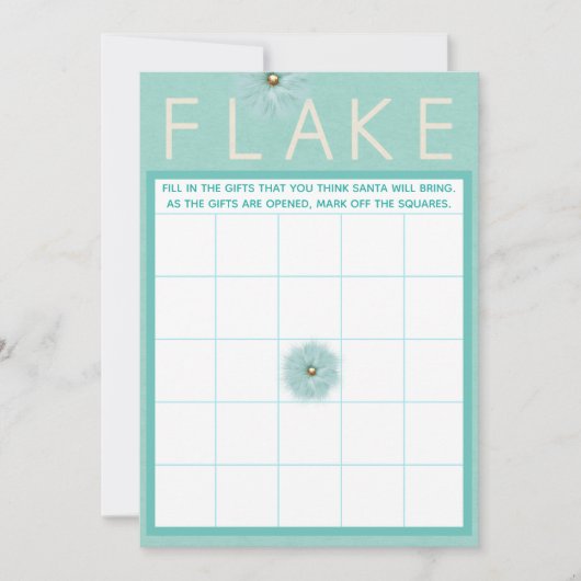 薄片のクリスマスのテーマのビンゴのゲーム シーズンカード (正面)